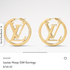 Louis Vuitton Gold Hoop Earrings